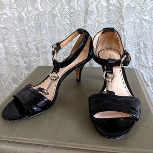 Coach Patent Leather T-strap Heels